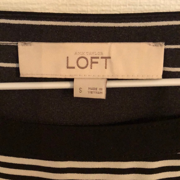 White & Black Ann Taylor Blouse - Picture 2 of 8